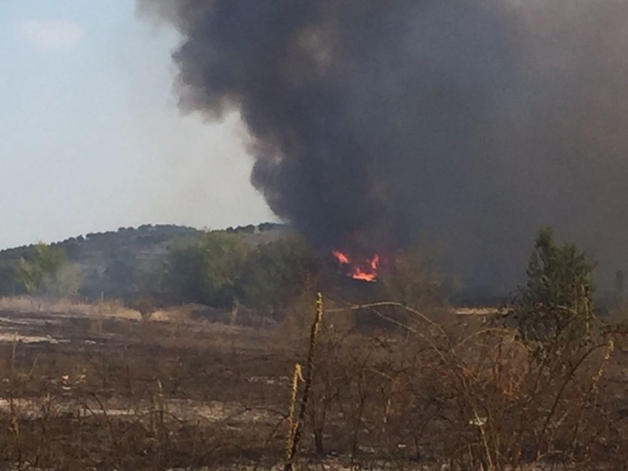 2 дка иглолистна гора изгоря край Карабунар, 36 пожарникаря гасиха огъня